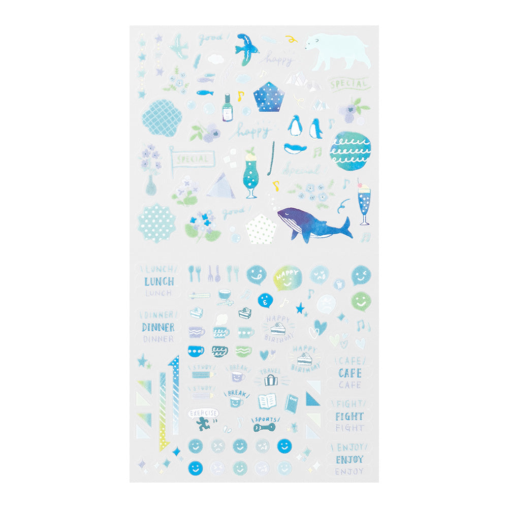 Midori - Diary Sticker Color Blue-Sticker-DutchMills