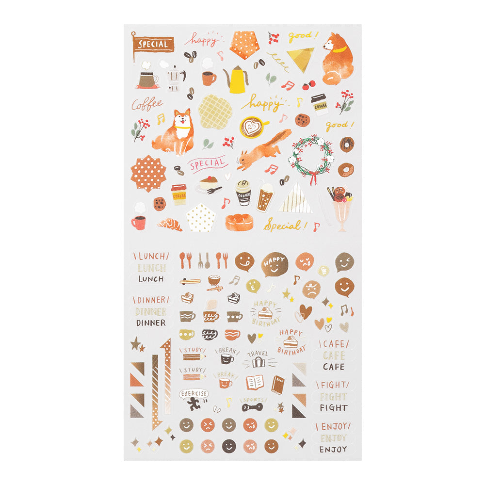 Midori - Diary Sticker Color Brown-Sticker-DutchMills
