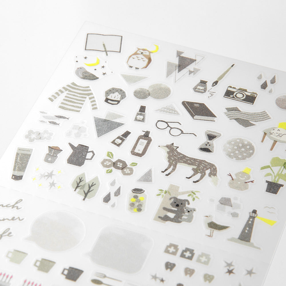 Midori - Diary Sticker Color Gray-Sticker-DutchMills