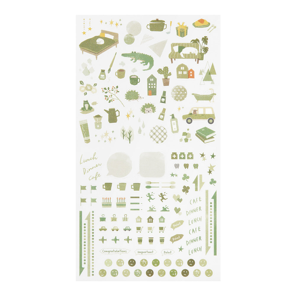Midori - Diary Sticker Color Moss Green-Sticker-DutchMills