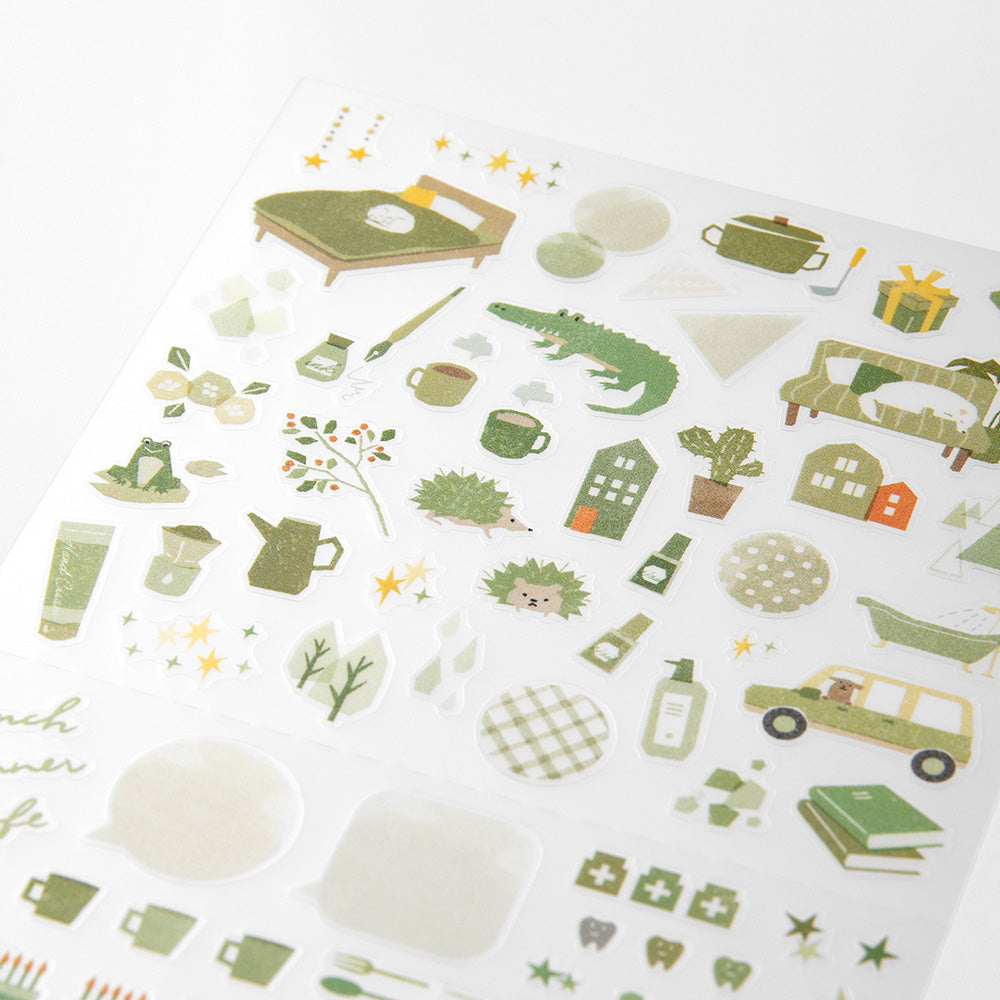 Midori - Diary Sticker Color Moss Green-Sticker-DutchMills