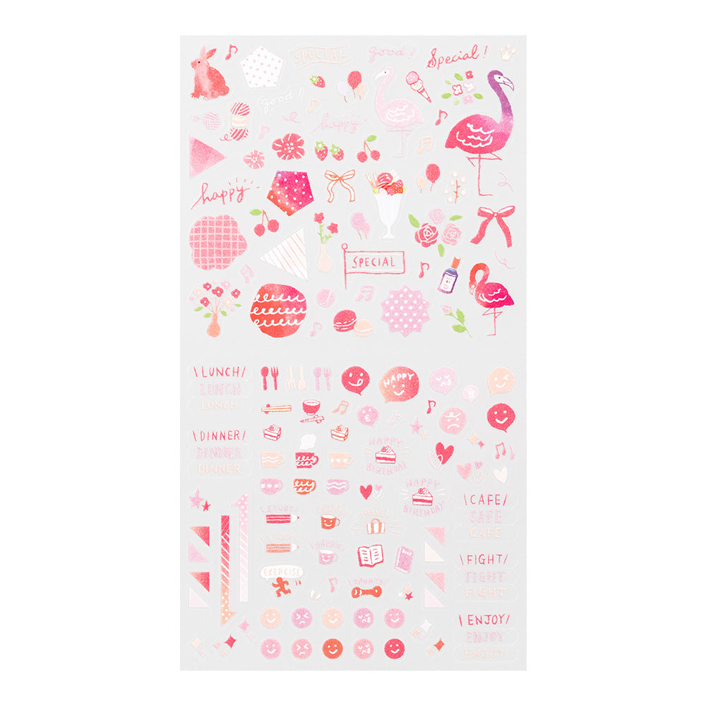 Midori - Diary Sticker Color Pink-Sticker-DutchMills
