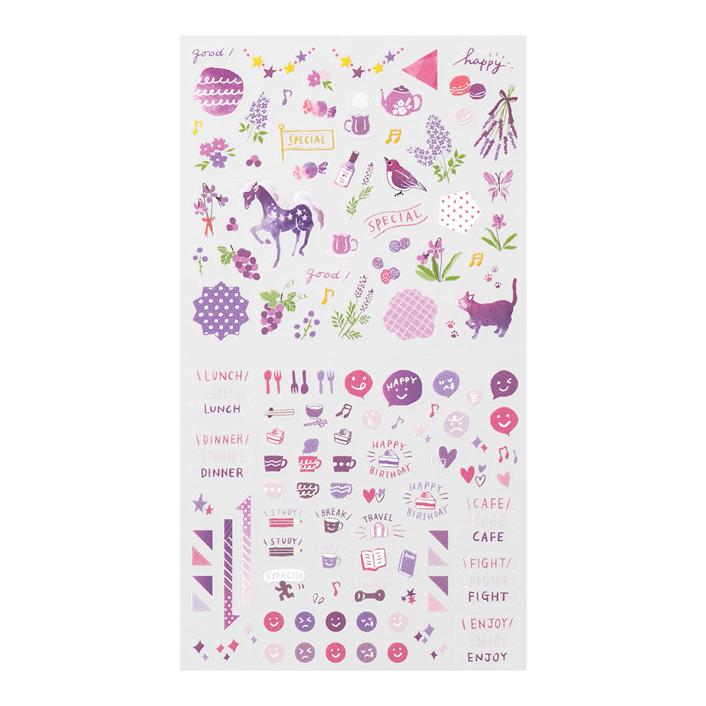 Midori - Diary Sticker Color Purple-Sticker-DutchMills