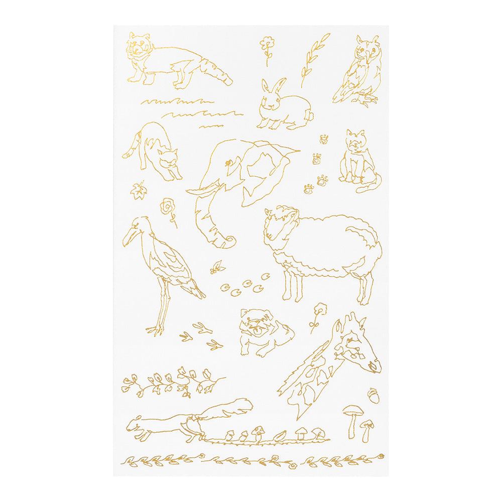 Midori - Foil Transfer Sticker - Land Animals-Sticker-DutchMills