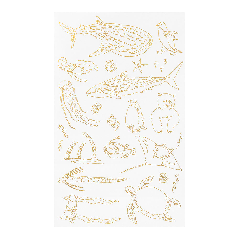 Midori - Foil Transfer Sticker - Sea Creatures-Sticker-DutchMills
