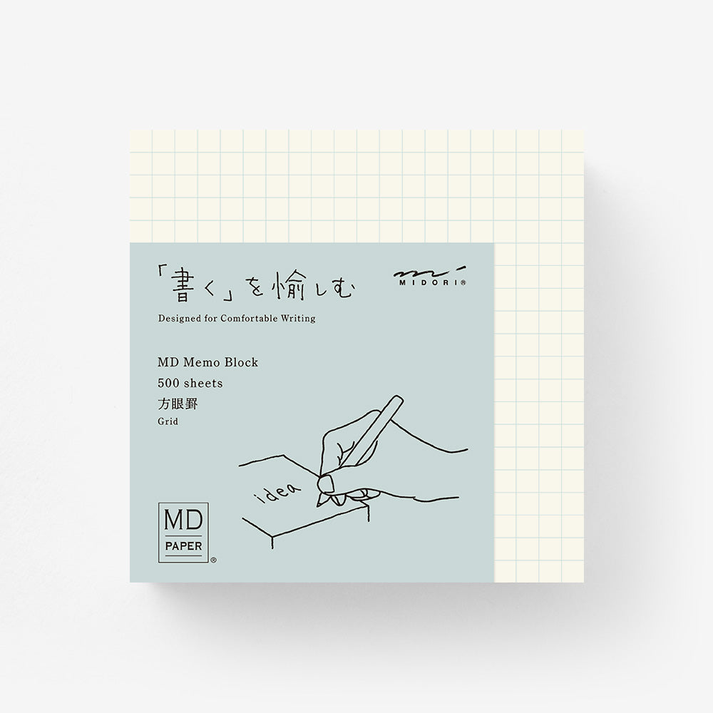Midori - MD Block Memo Pad - Grid-Memoblok-DutchMills