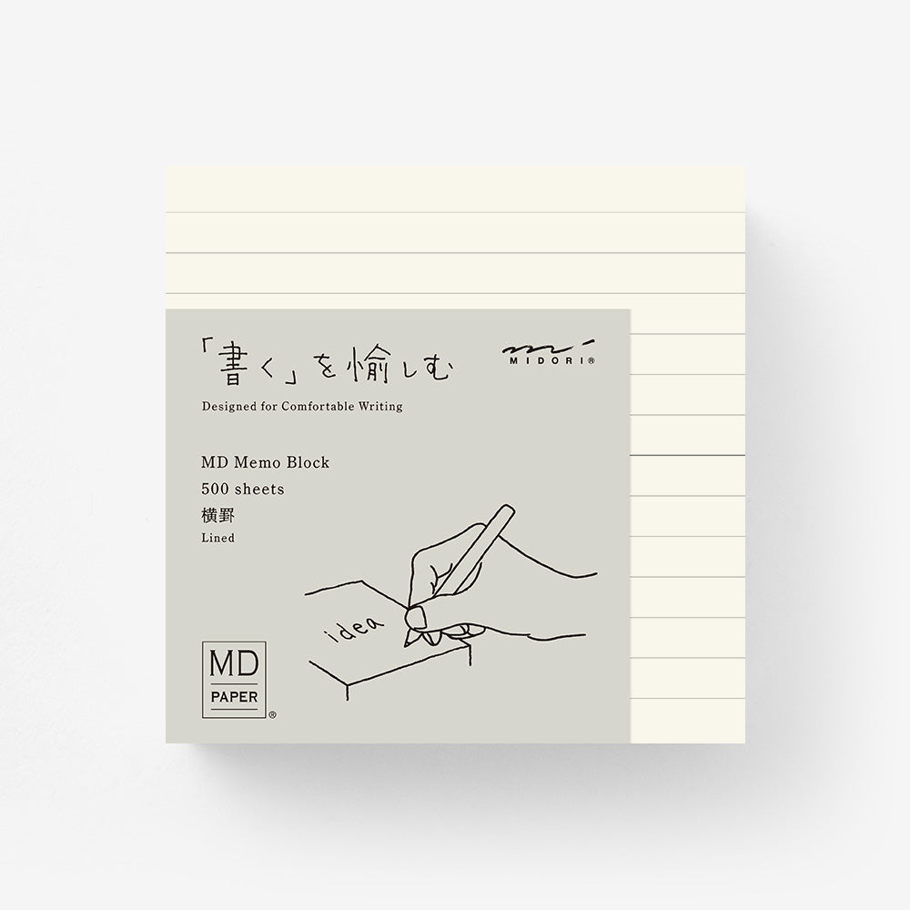 Midori - MD Block Memo Pad - Lined-Memoblok-DutchMills