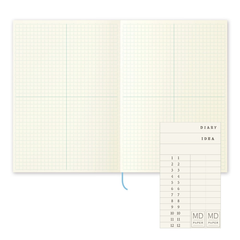 Midori - Notebook A5 Grid Block-Notitieboek-DutchMills