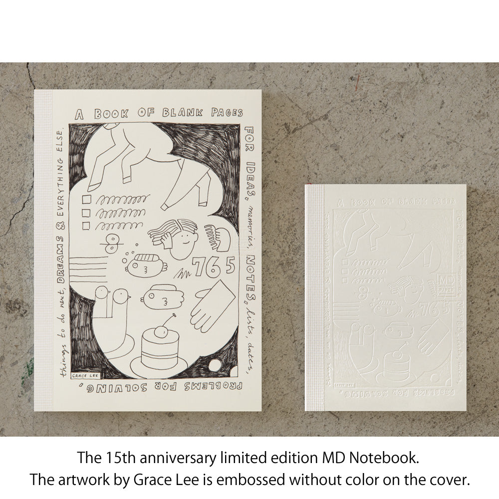 Midori - MD Notebook A6 Blank - Artist Collab Grace Lee-Notitieboek-DutchMills
