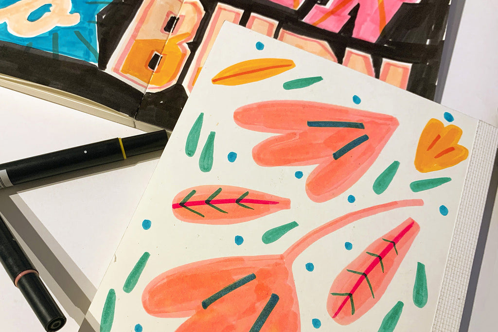 Midori - MD Notebook A6 Blank - Artist Collab Holly Wales-Notitieboek-DutchMills