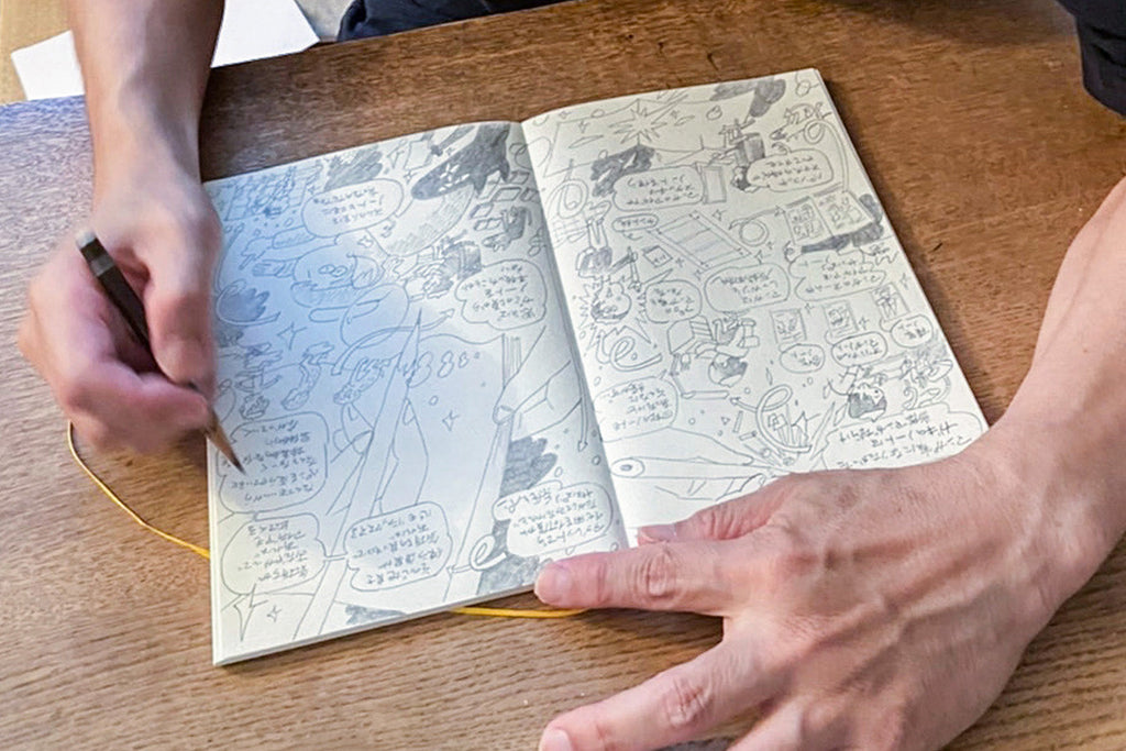 Midori - MD Notebook A6 Blank - Artist Collab Katsuki Tanaka-Notitieboek-DutchMills
