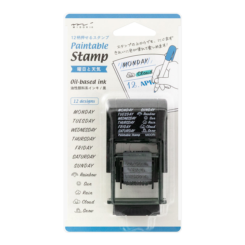 Midori - Paintable Stamp - Days of the Week-Stempel-DutchMills
