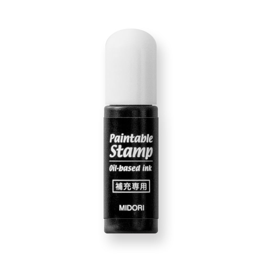 Midori - Paintable Stamp - Refill Ink Black-Stempel-DutchMills