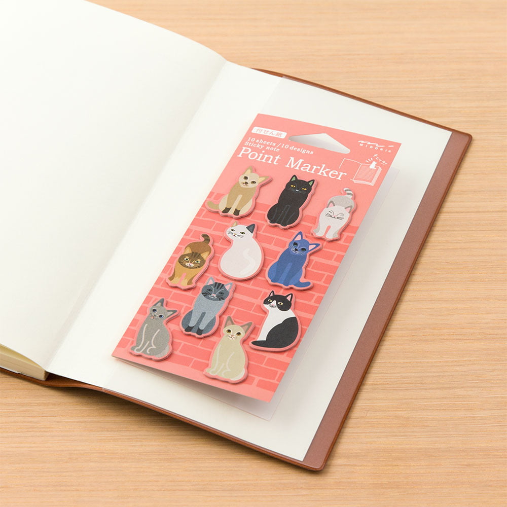 Midori - Point Marker S Cats-Sticky Notes-DutchMills