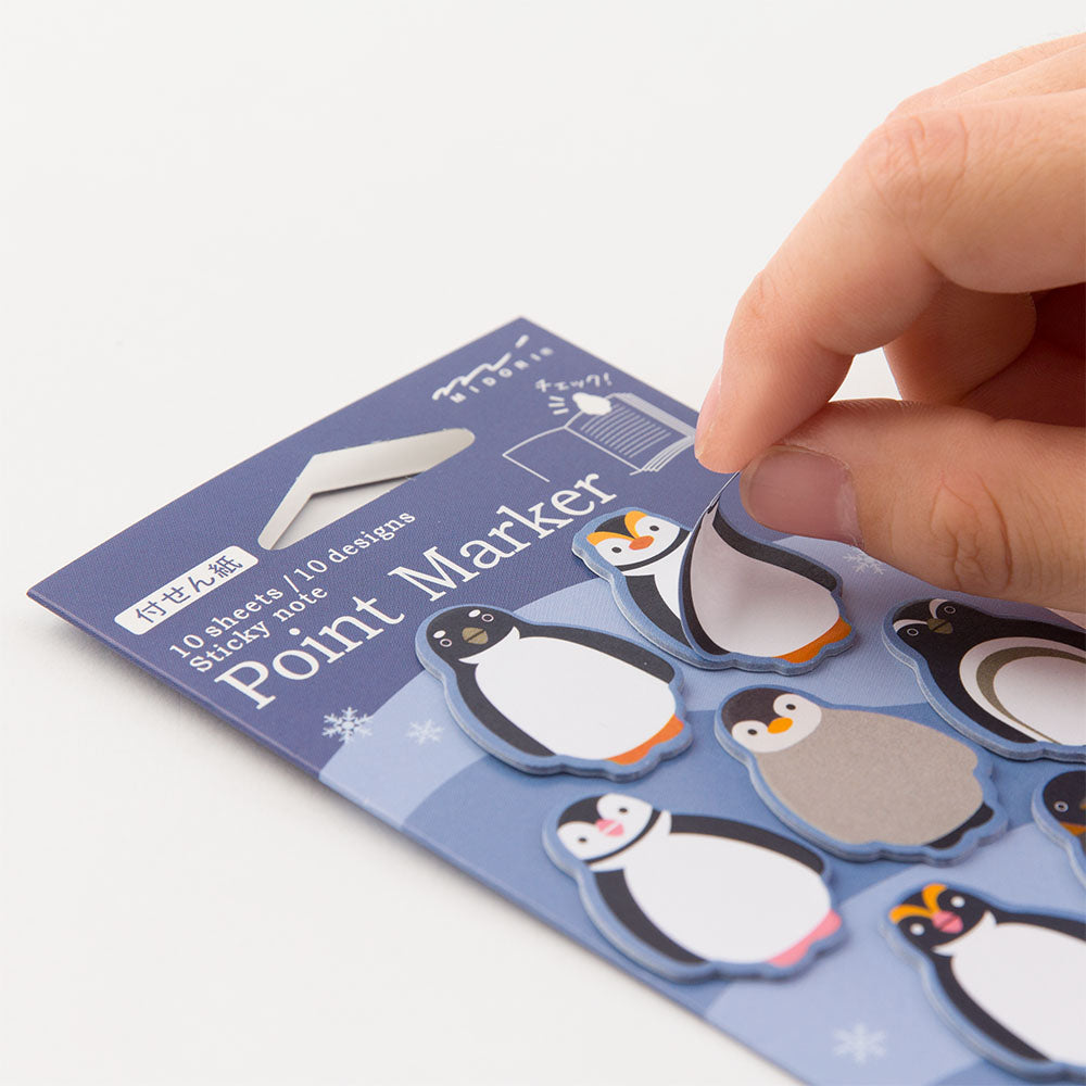 Midori - Point Marker S Penguin-Sticky Notes-DutchMills