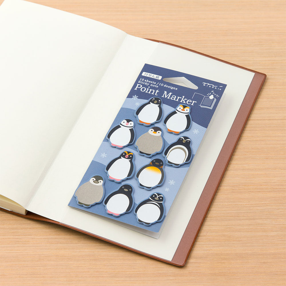 Midori - Point Marker S Penguin-Sticky Notes-DutchMills