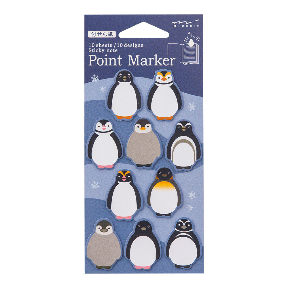 Midori - Point Marker S Penguin-Sticky Notes-DutchMills
