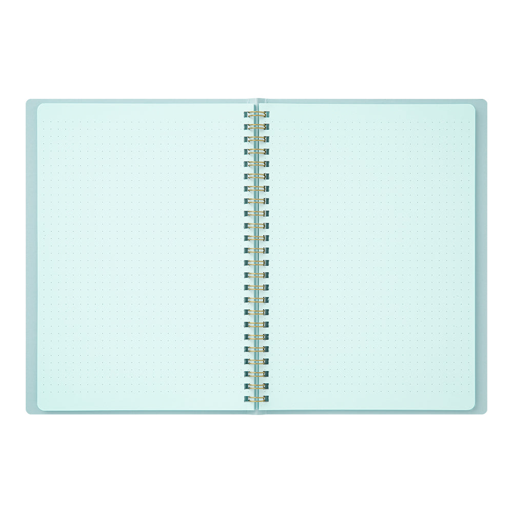 Midori - Ring Notebook Color Dot Grid - Blue-Spiraalboek-DutchMills