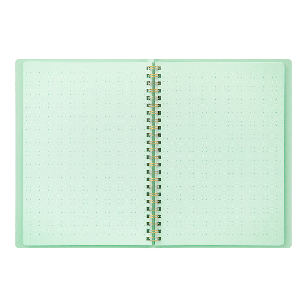 Midori - Ring Notebook Color Dot Grid - Green-Spiraalboek-DutchMills