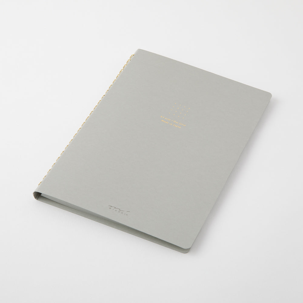 Midori - Ring Notebook Color Dot Grid - Grey-Spiraalboek-DutchMills