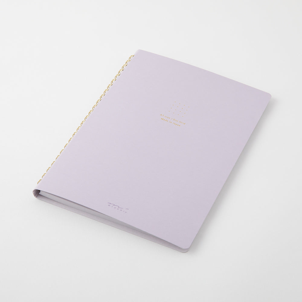 Midori - Ring Notebook Color Dot Grid - Purple-Spiraalboek-DutchMills