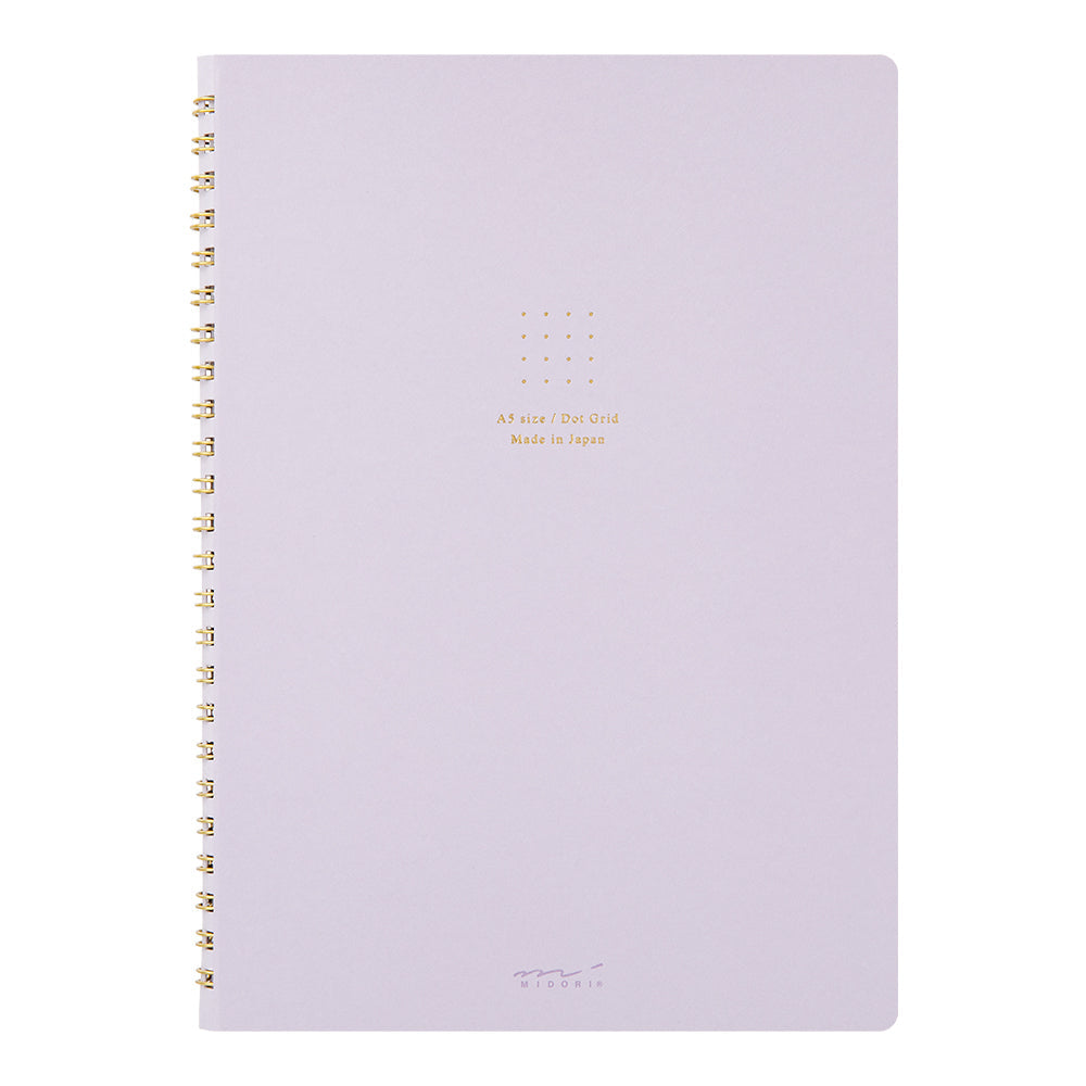 Midori - Ring Notebook Color Dot Grid - Purple-Spiraalboek-DutchMills