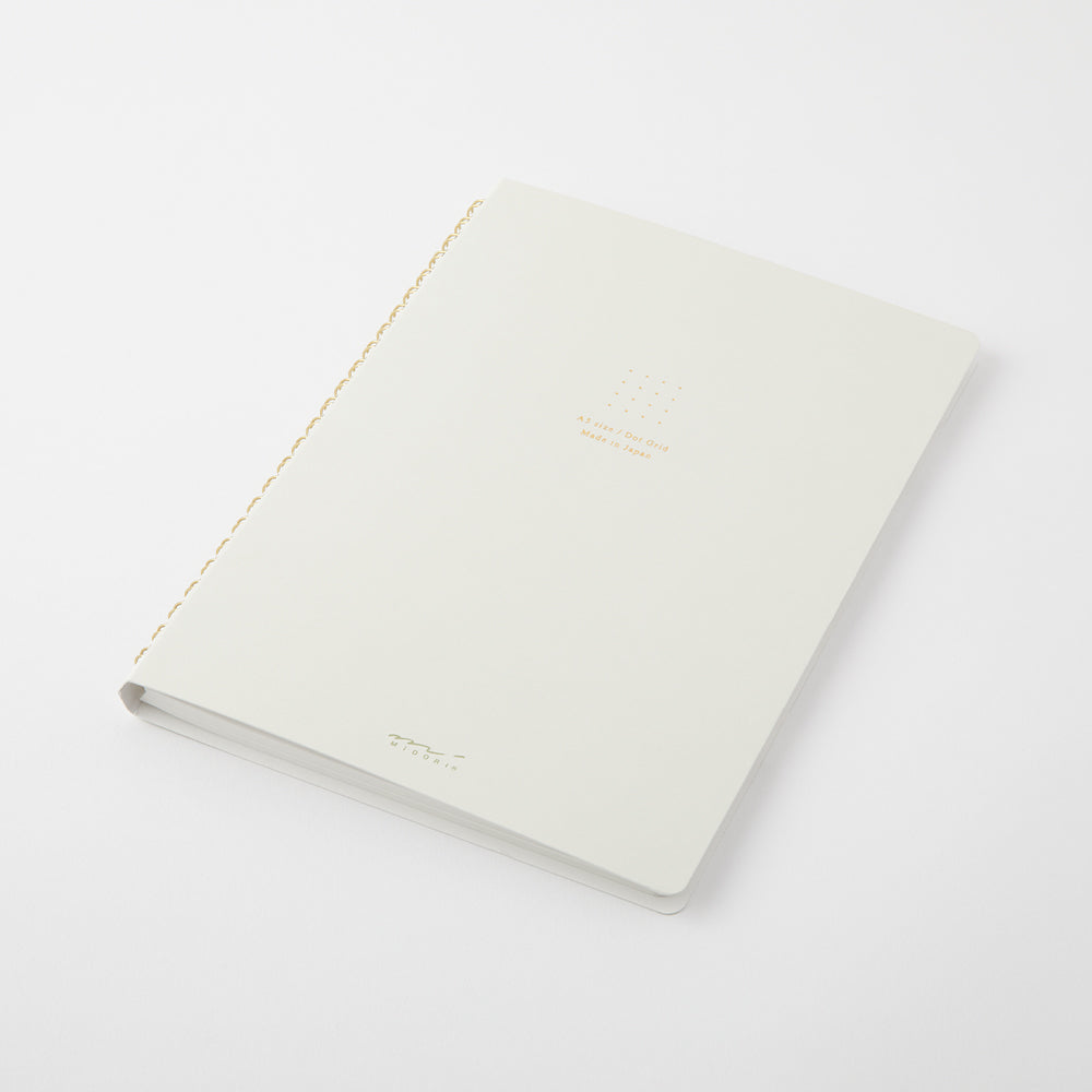Midori - Ring Notebook Color Dot Grid - White-Spiraalboek-DutchMills