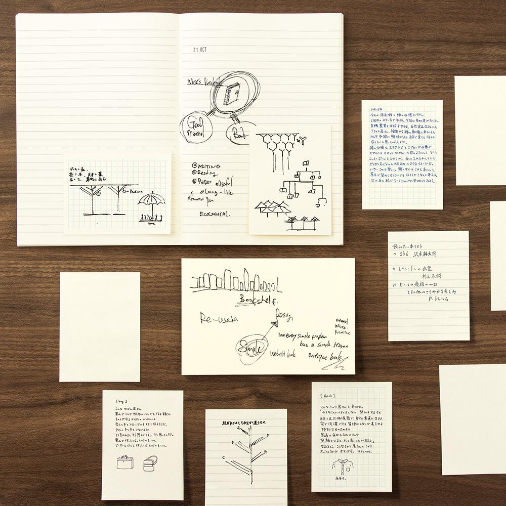 Midori - Sticky Memo Pad (A7) - Ruled-Sticky Notes-DutchMills