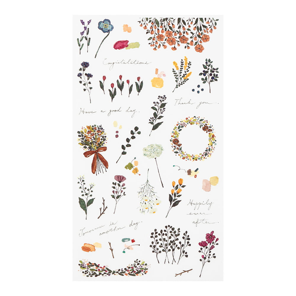 Midori - Transparant stickers - Flower-Sticker-DutchMills