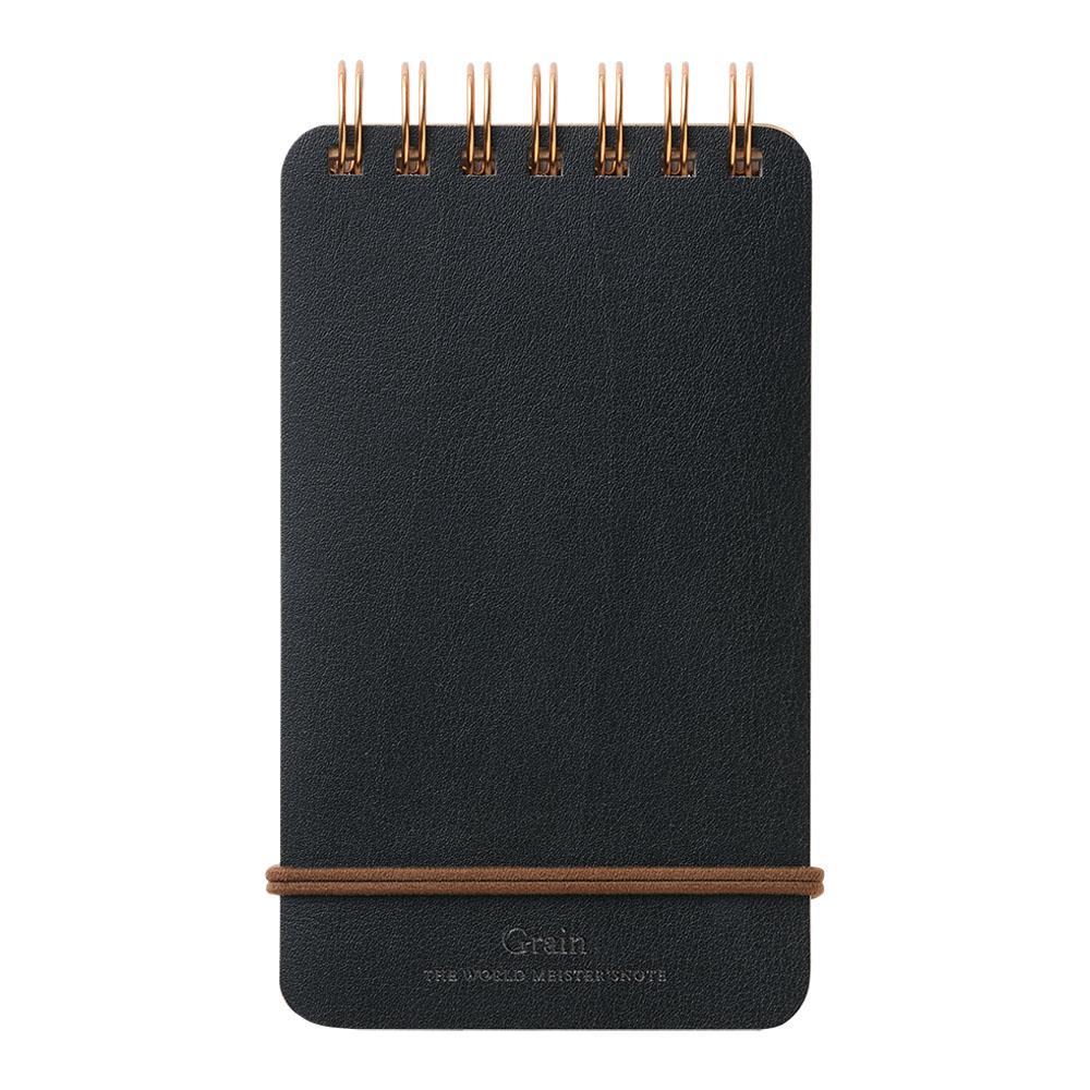 Midori - WM Grain Notepad Black-Notitieblok-DutchMills
