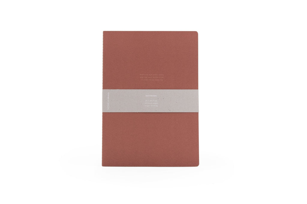 Monk & Anna - Notebook XL Quote - Brick Red-Notitieboek-DutchMills