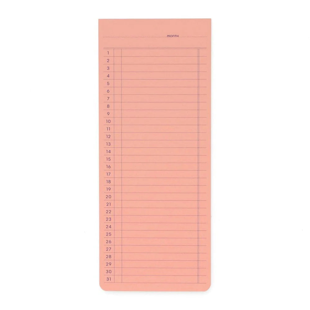 Penco - Sticky Memo Pad Monthly Planner - Pink-Memopad-DutchMills