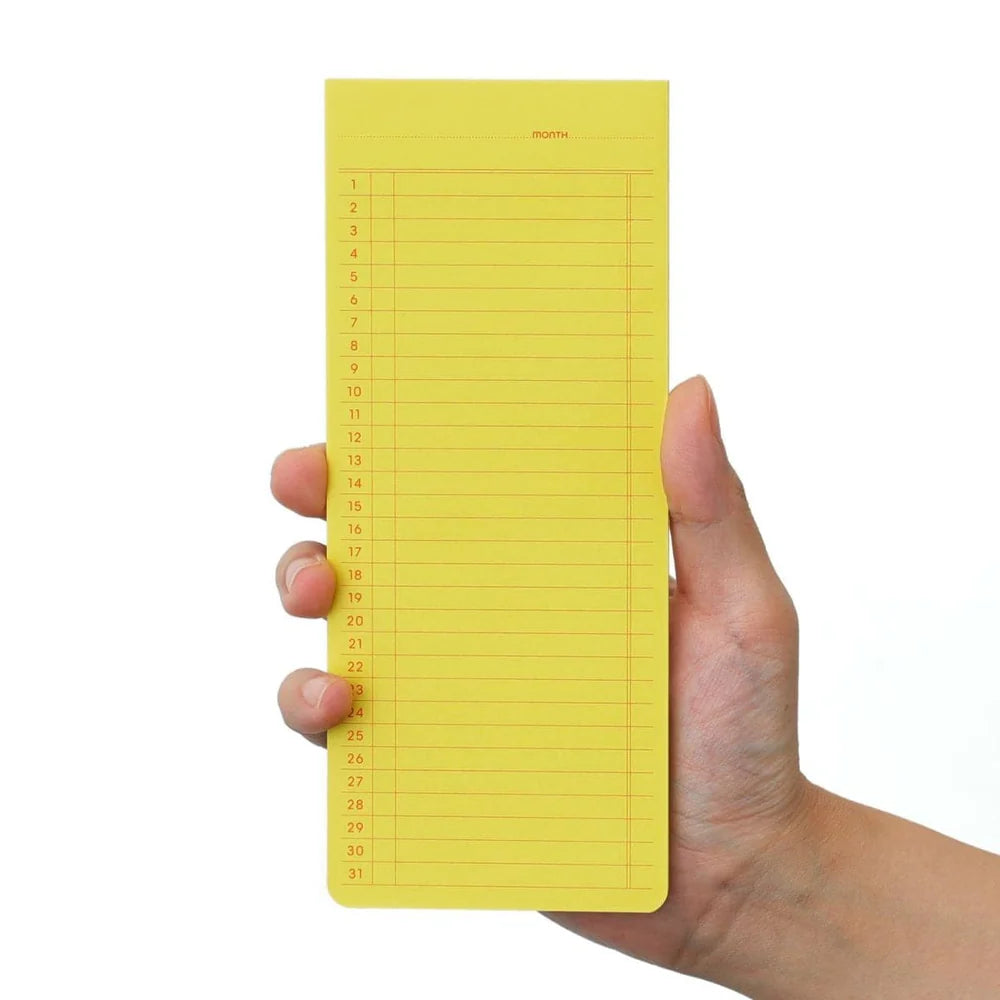 Penco - Sticky Memo Pad Monthly Planner - Yellow-Memopad-DutchMills