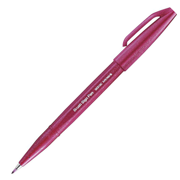 Pentel - Brush Sign Pen SES15C-B2X - Bordeaux Rood (Burgundy)-Stift-DutchMills