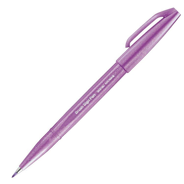 Pentel - Brush Sign Pen SES15C-P2X - Neon Roze (Pink Purple)-Stift-DutchMills