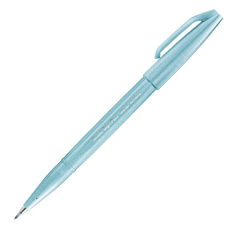 Pentel - Brush Sign Pen SES15C-S2X - Azuurblauw (Pale Blue)-Stift-DutchMills