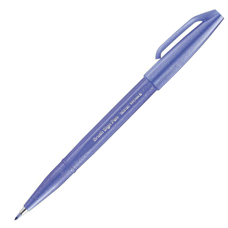 Pentel - Brush Sign Pen SES15C-V2X - Blauw Violet (Blue Violet)-Stift-DutchMills