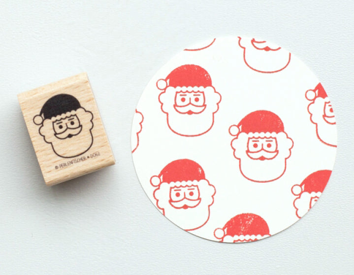 Perlenfischer - Kerstman Hoofd-Stempel-DutchMills