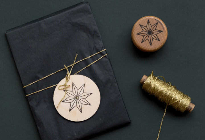 Perlenfischer - Papieren Ster Extra Groot-Stempel-DutchMills