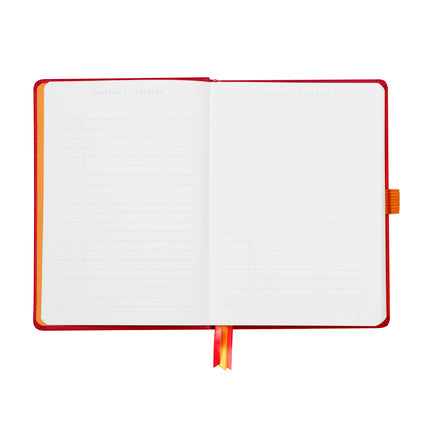 Rhodia - Goalbook A5 Hard Cover - Dot Grid - Poppy - Wit Papier-Notitieboek-DutchMills