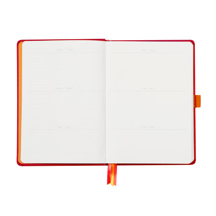 Rhodia - Goalbook A5 Hard Cover - Dot Grid - Poppy - Wit Papier-Notitieboek-DutchMills