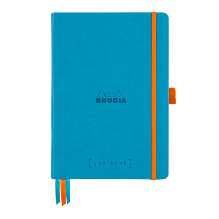 Rhodia - Goalbook A5 Hard Cover - Dot Grid - Turquoise Blue-Notitieboek-DutchMills