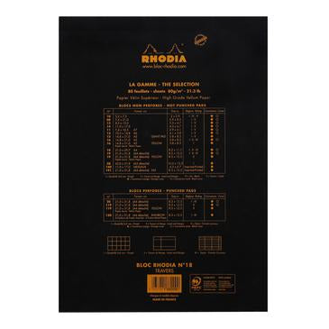 Rhodia - Notepad - A4 - Lined - Black-Notitieblok-DutchMills