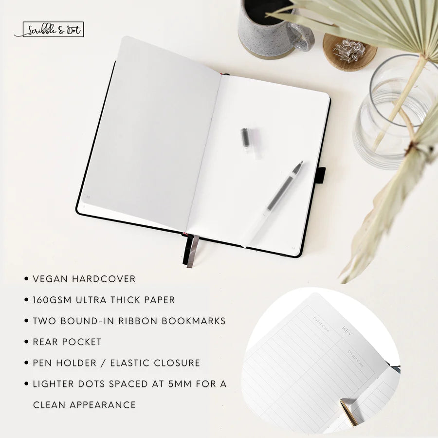 Scribble & Dot - Bullet Journal A5 - Gold Bee-Notitieboek-DutchMills