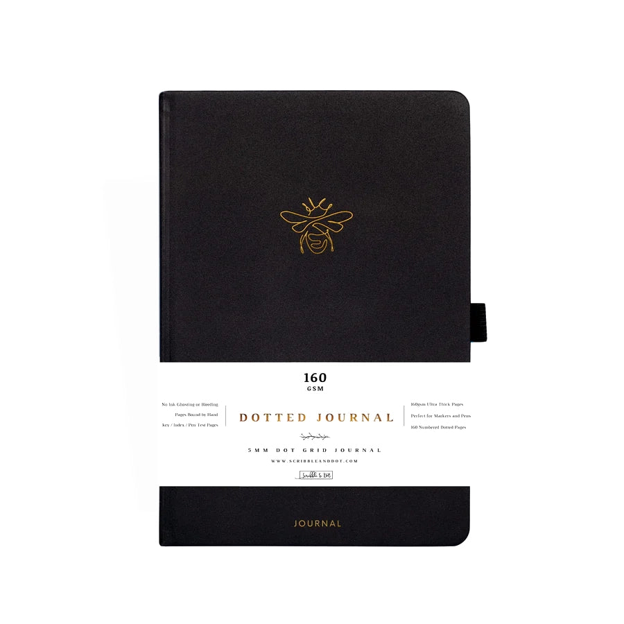 Scribble & Dot - Bullet Journal A5 - Gold Bee-Notitieboek-DutchMills