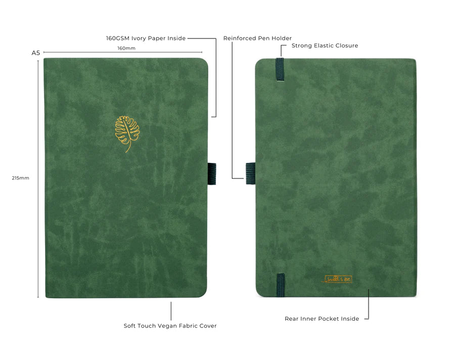 Scribble & Dot - Bullet Journal A5 - Monstera Leaf-Notitieboek-DutchMills