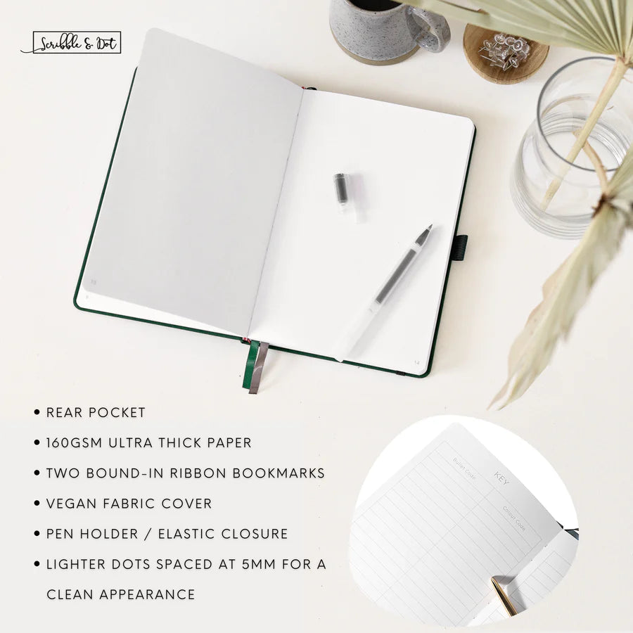 Scribble & Dot - Bullet Journal A5 - Monstera Leaf-Notitieboek-DutchMills