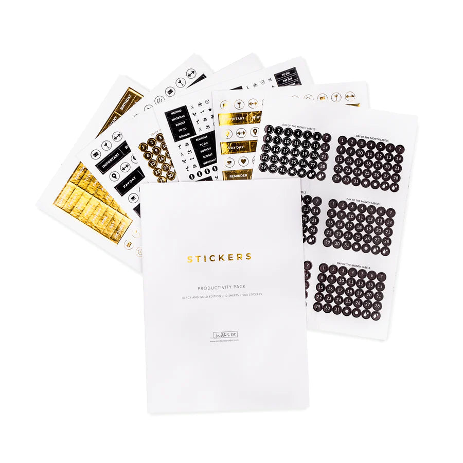 Scribble & Dot - Planner Stickers Productivity Pack-Sticker-DutchMills