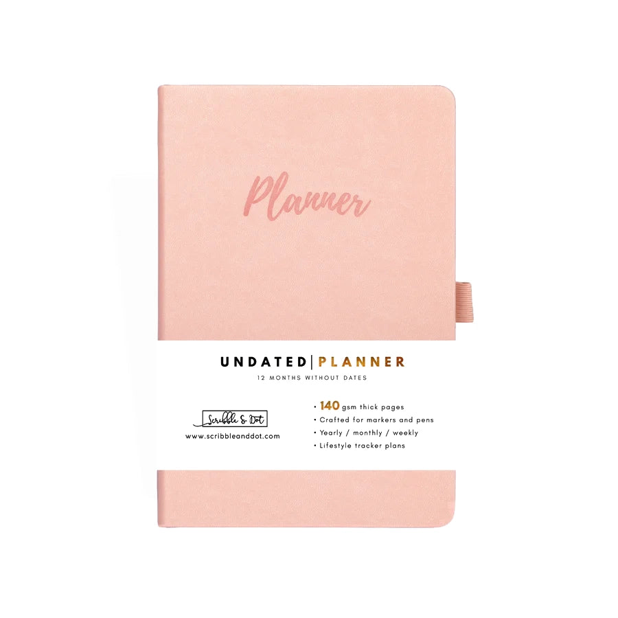 Scribble & Dot - Undated Planner A5 - Blush Pink-Planner-DutchMills