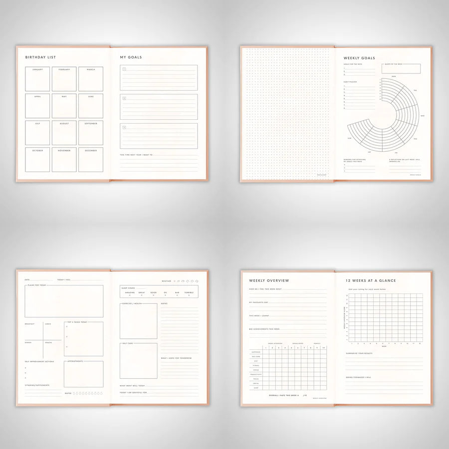 Scribble & Dot - Wellness Planner A5 - Peach-Planner-DutchMills